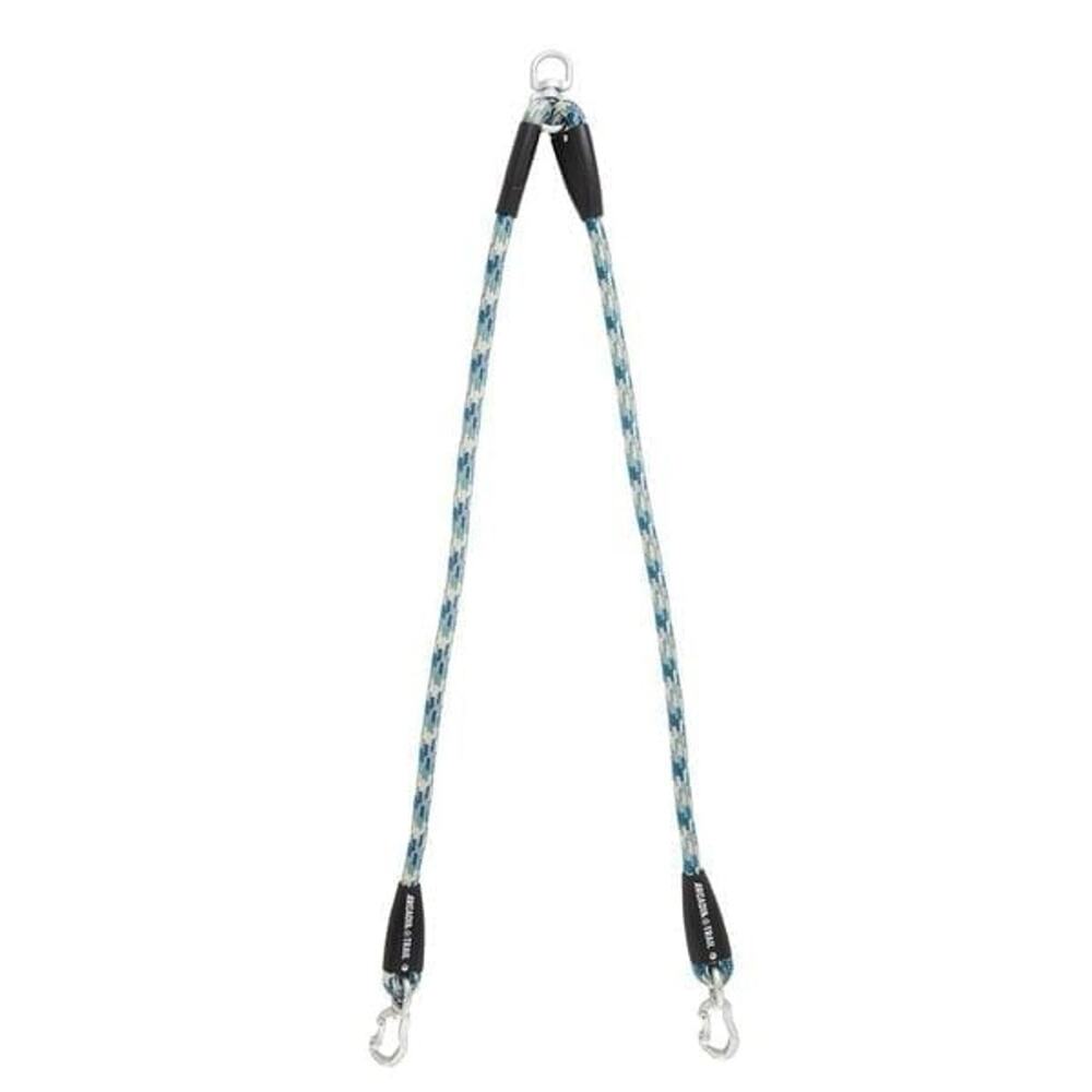 Arcadia Trail Reflective‎ Paracord Dog Leash Coupler Blue Silver Walking Hiking